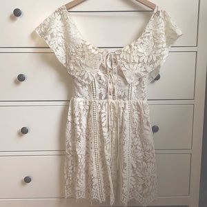 Tobi off-white lace dress